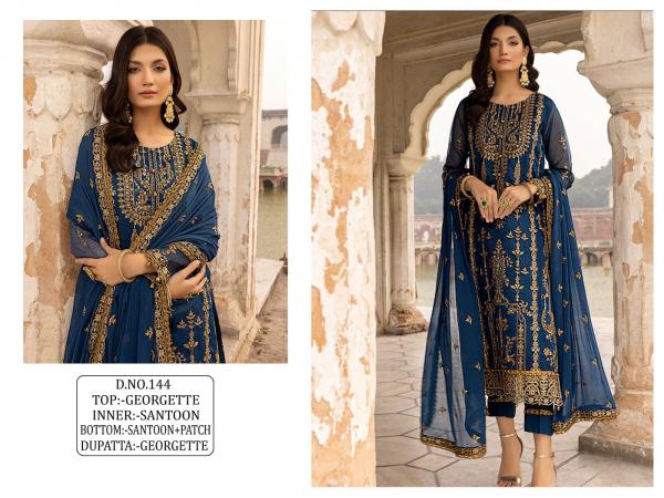 Kf 144 Festive Designer Georgette Embroidery Suit Collection